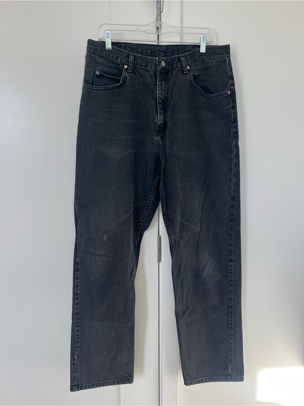 WRANGLER Men’s Black Straight Leg Jeans